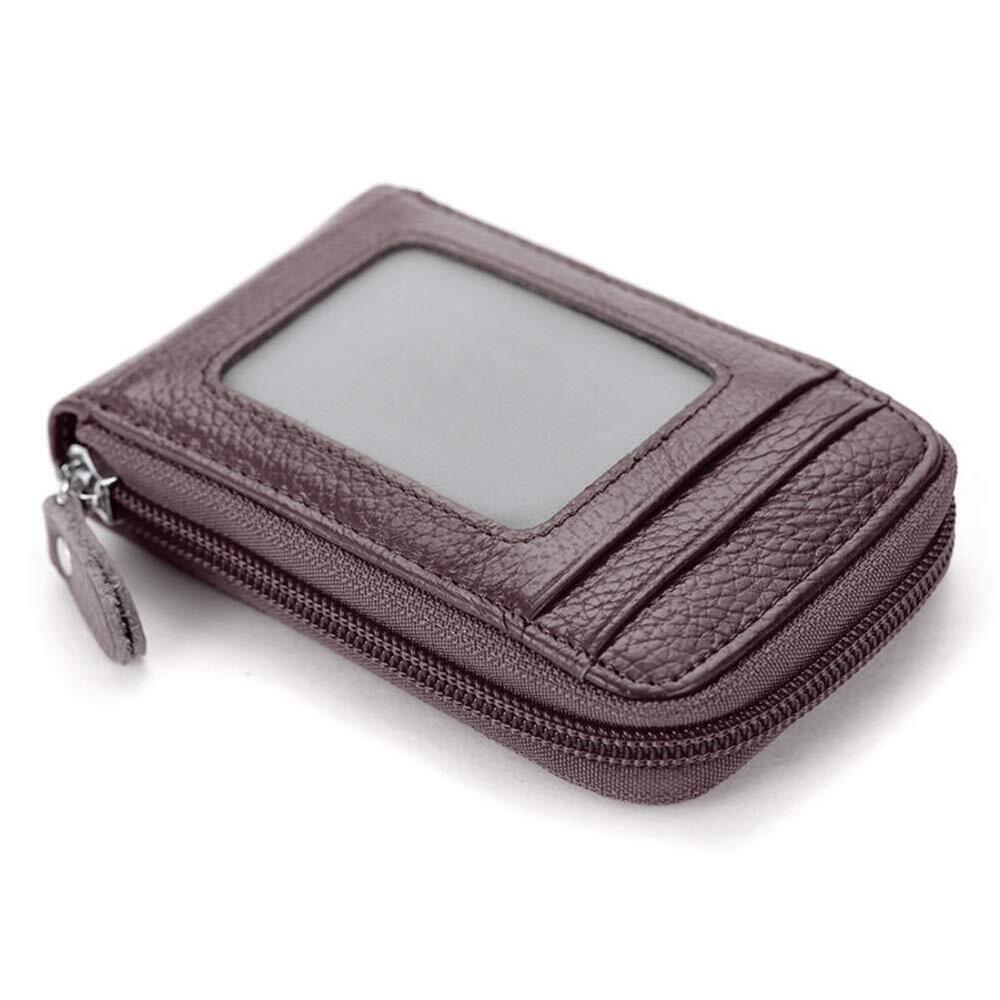 9423 Premium Leather Slim Zipper Business/Credit Card Wallet Case Holder